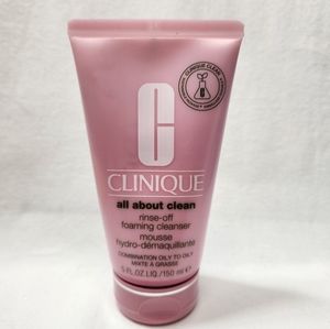 Clinque All about Clean  rinse-off foaming cleanser mousse 5 fluid ounces, NEW